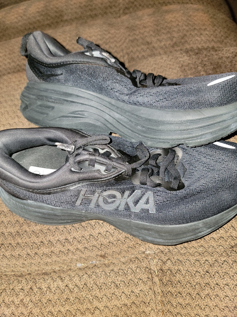 Hoka BONDI 8 Women's All-Black Cushioned Athletic Sneakers